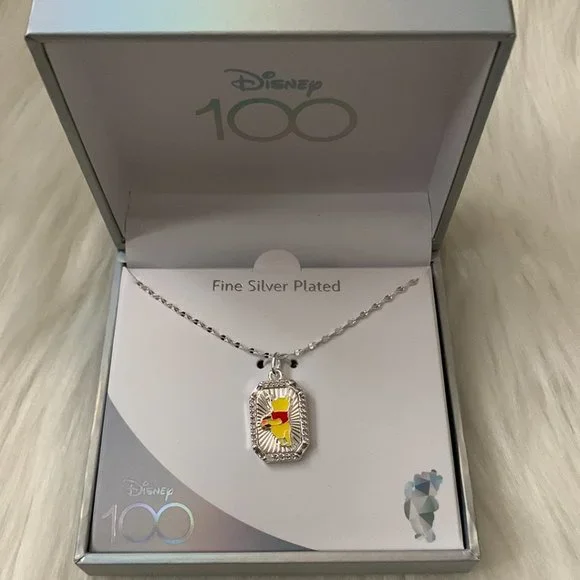 cubic zirconia winnie the pooh daughter necklace